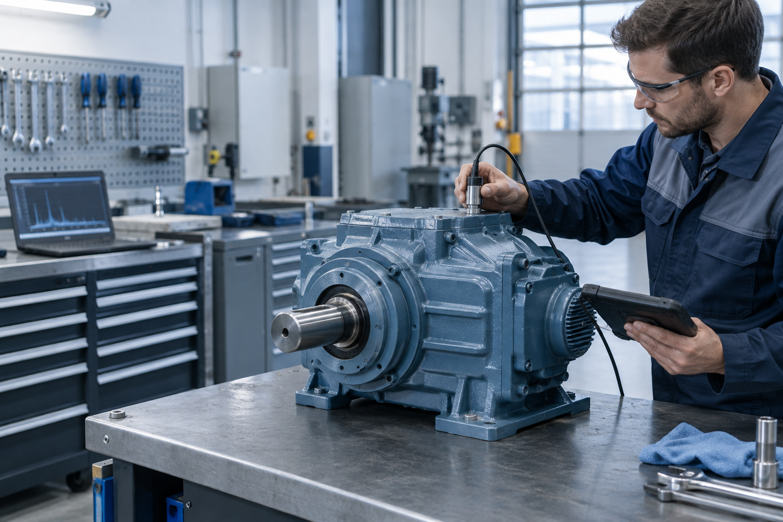 Dijagnostika i servis industrijskog reduktora u modernoj radionici